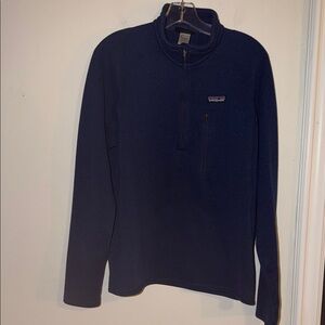 Patagonia Men's Zip-Up Sweater in Deep Blue